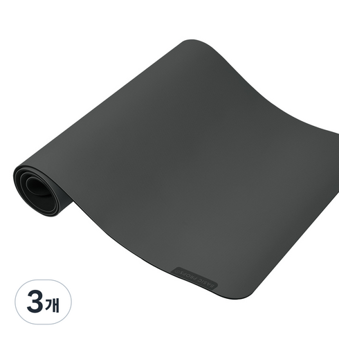 가네샤요가프랍스 베이직 프랍스 와이드 TPE 요가매트, Charcoal, 3개