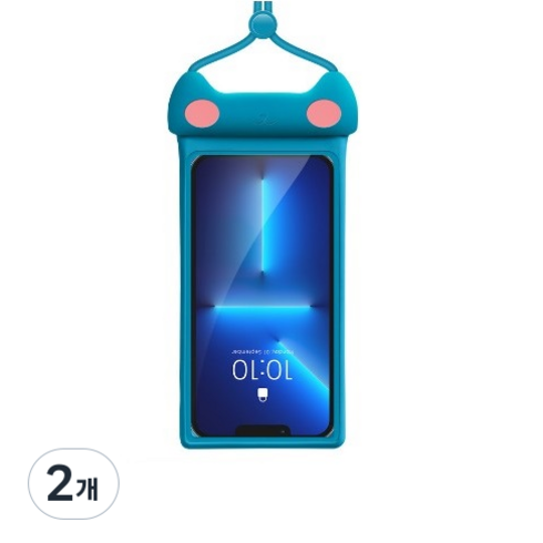 라젠다 고양이 포인트 방수팩, 그린, 2개