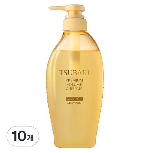 츠바키 프리미엄 볼륨 앤 리페어 샴푸, 450ml, 10개