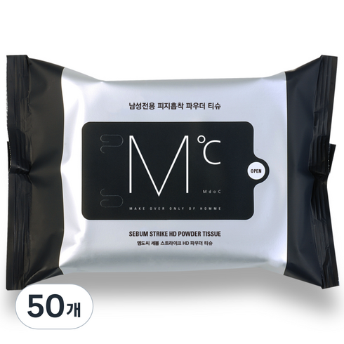 엠도씨 세붐 스트라이크 HD 파우더 티슈, 110g, 50개