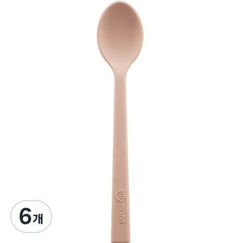 실리만 국내생산 크림 어린이 숟가락 크림피치 숟가락, 단품, 6개