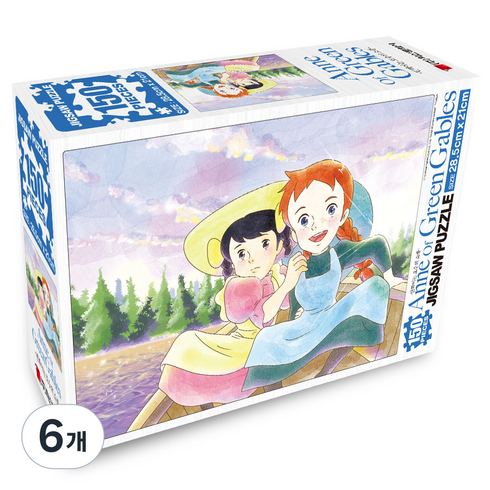 빨강머리앤 반짝이는호수의소풍 직소퍼즐, 혼합색상, 150피스, 6개