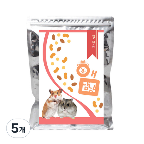 햄냠냠 햄스터 사료, 2kg, 5개