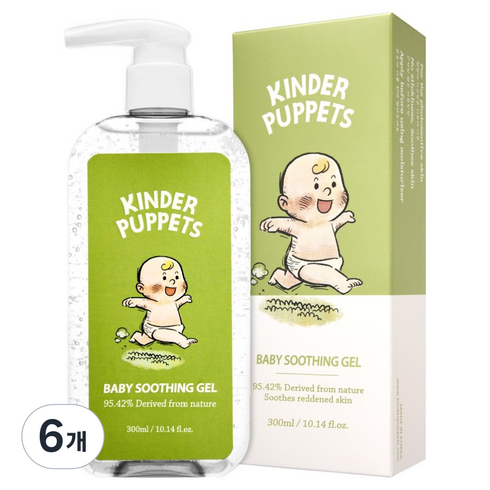 킨더퍼페츠 베이비 수딩젤, 6개, 300ml