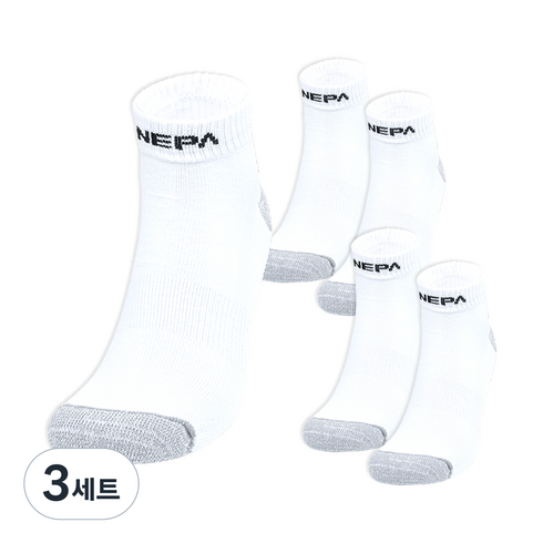 네파 이지 쿠션 로우컷삭스 5켤레 세트 NPCESSXL, 화이트, 3세트