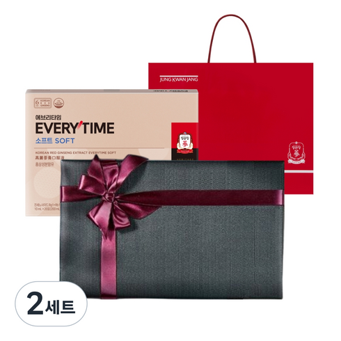 에브리타임 정관장 소프트 10ml x 20p + 리본 포장 선물세트 + 쇼핑백, 200ml, 2세트