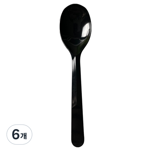 생활을그리다 디저트 미니 스푼 12cm 블랙 벌크 포장, 100개입, 6개