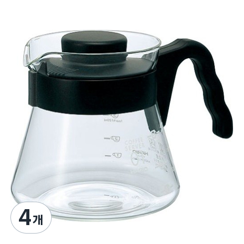 하리오 핸드드립서버, 450ml, 4개, 단품