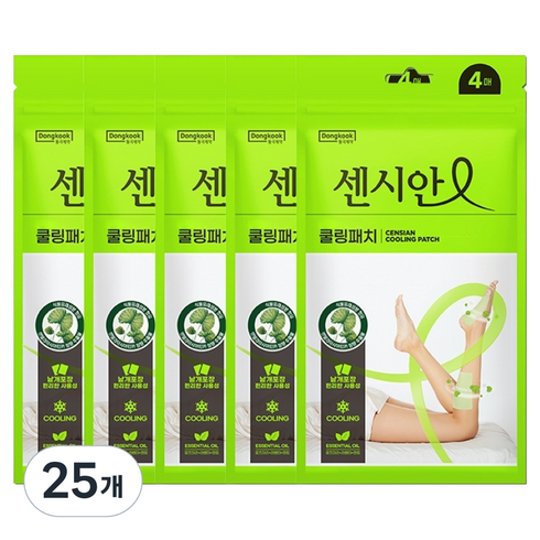 센시안 쿨링패치, 4매, 25개, 10g