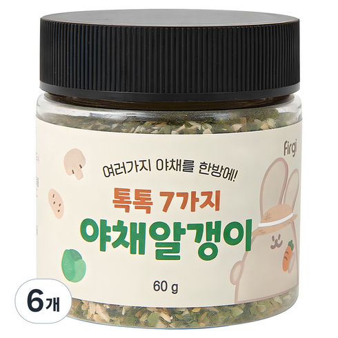 퍼기 톡톡 7가지 야채알갱이 이유식재료, 60g, 6개