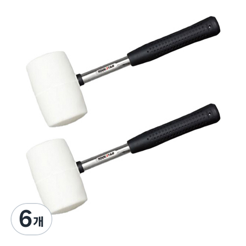 룻츠 고무 망치 W 300mm 흰색 + 검정색, 6개