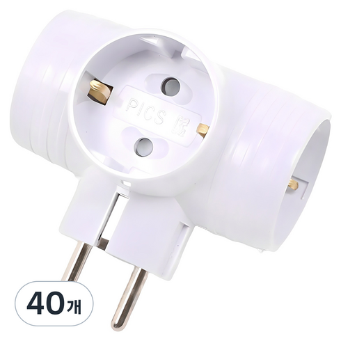 에코파워탭 국내 제조 T자 멀티탭 3구 EPM-403T, 8.5cm, 혼합색상, 40개