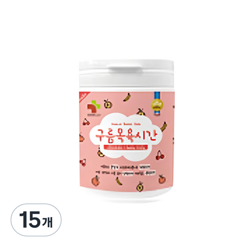 구름목욕시간 유아 입욕제 대팩 스위티푸르티, 500g, 15개