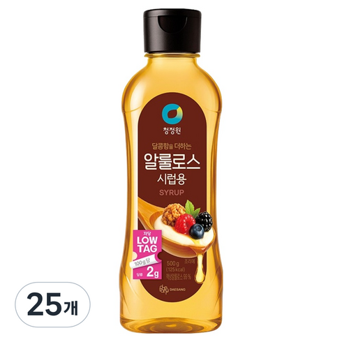 청정원 알룰로스 시럽용, 500g, 25개