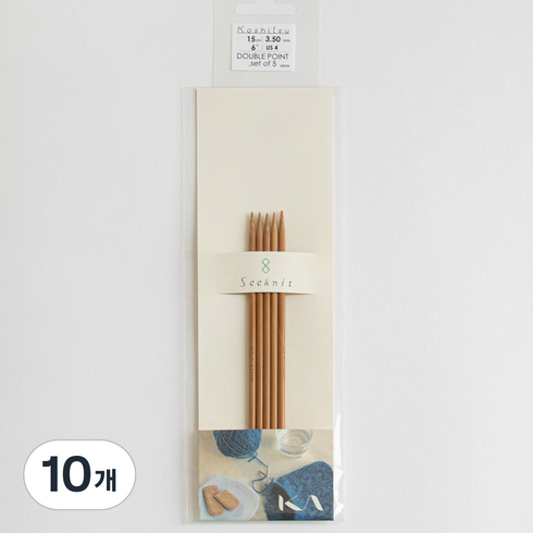 yarna 씨니트 코시츠 장갑바늘 5p 세트 15cm x 3.5mm, 10개
