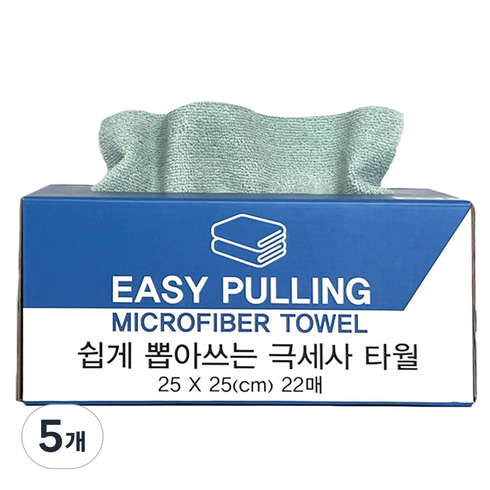카테크 이지풀링 뽑아쓰는 극세사 세차 타월 22p, 5개