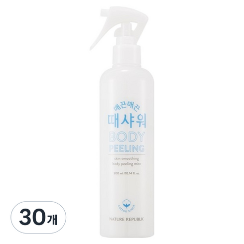 네이처리퍼블릭 매끈매끈 때샤워 바디스크럽 코튼, 300ml, 30개