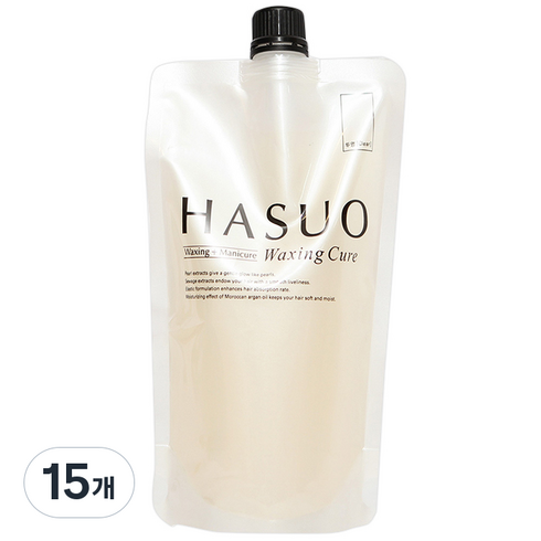 하수오 헤어용 왁싱큐어 500g, 투명, 15개