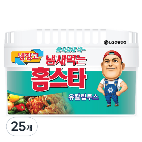 홈스타 냄새먹는 냉장고용 탈취제 유칼립투스 본품, 420g, 25개