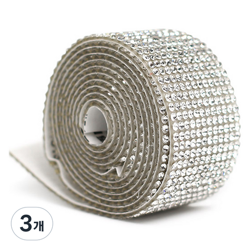 모나코올리브 DIY 큐빅 스티커 롤 12줄, 화이트, 3개