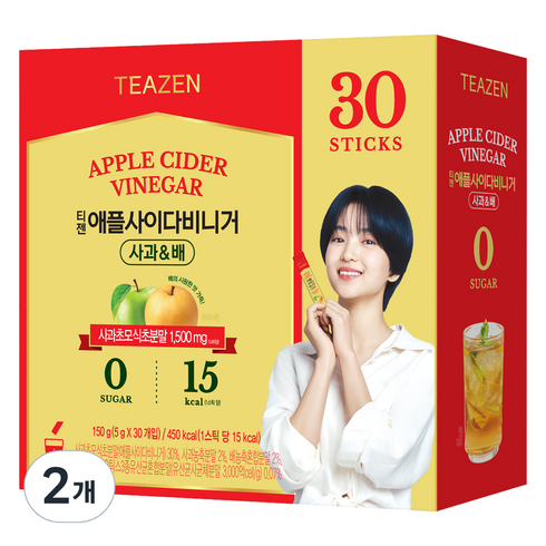 티젠 애플사이다비니거 사과배 30p, 150g, 2개