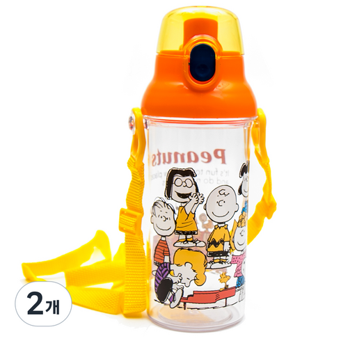 스케이터 다이렉트 스트랩 클린물병 PSB5TR, 스누피, 480ml, 2개