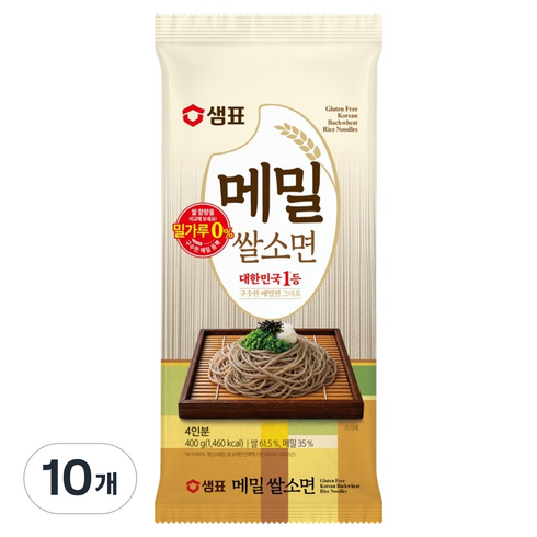 샘표 메밀 쌀소면, 400g, 10개