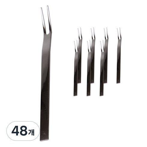 블룸엣홈 심플 광택 제니 티포크, 48개