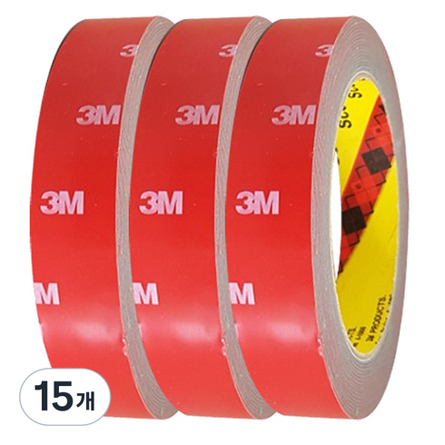 쓰리엠 양면테이프 그레이 20mm 5m, 15개