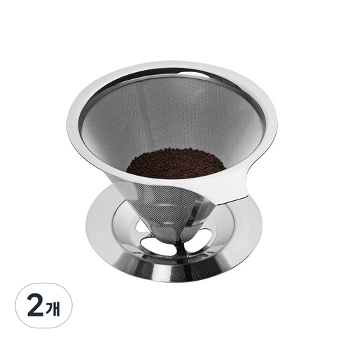 칼딘 세미퍼머넌트 스텐 커피 드리퍼 FD02, 450ml, 2개, 단품