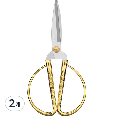 엠앤지 드래곤 휴대용 가위 02 큰 19cm, 골드, 2개