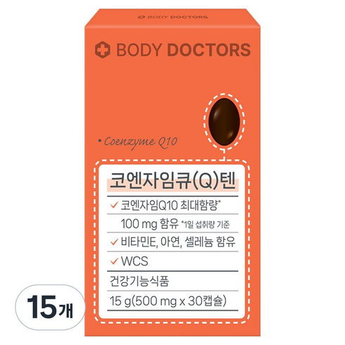 바디닥터스 코엔자임큐텐 15g, 30정, 15개