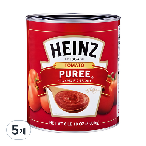 하인즈 토마토 퓨레, 3kg, 5개