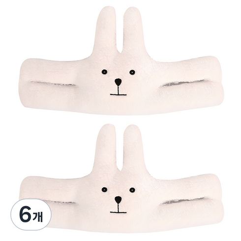 아이끌레 매달려 문닫힘 방지 도어쿠션, 토끼, 6개