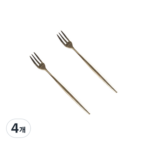몽블랑 킹덤 디너 포크, 골드, 4개