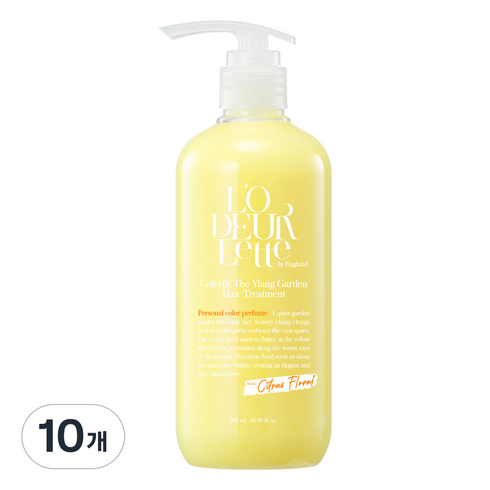 로더렛 인 잉글랜드 컬러핏 더 일랑 가든 헤어 트리트먼트, 500ml, 10개