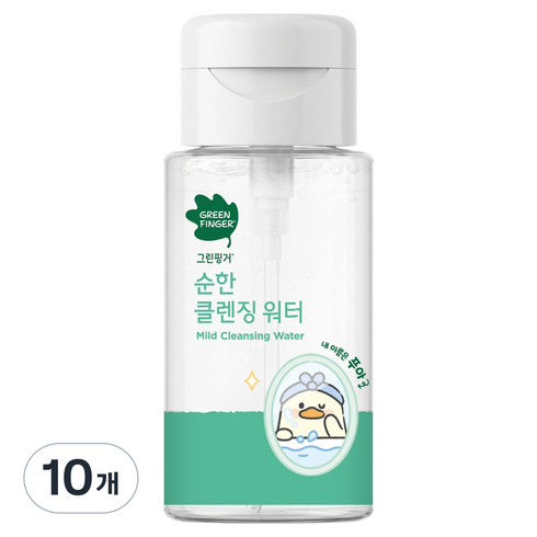 그린핑거 순한 유아 페이셜 클렌징워터 푸아, 200ml, 10개