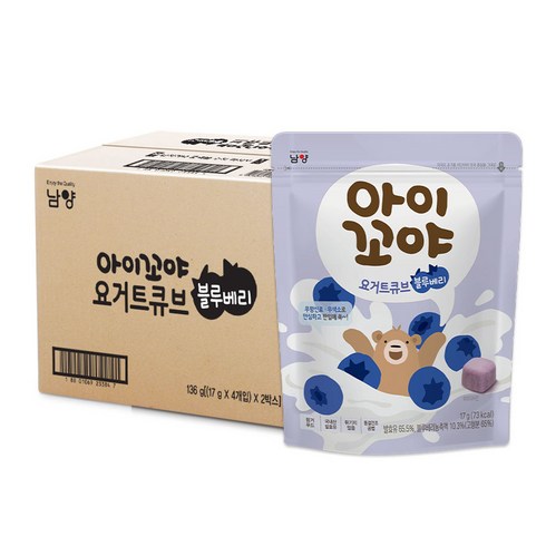 아이꼬야 요거트큐브, 8개, 17g, 블루베리