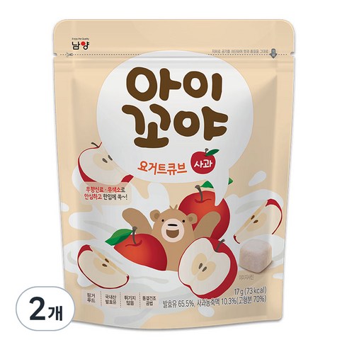 아이꼬야 요거트큐브, 2개, 17g, 사과