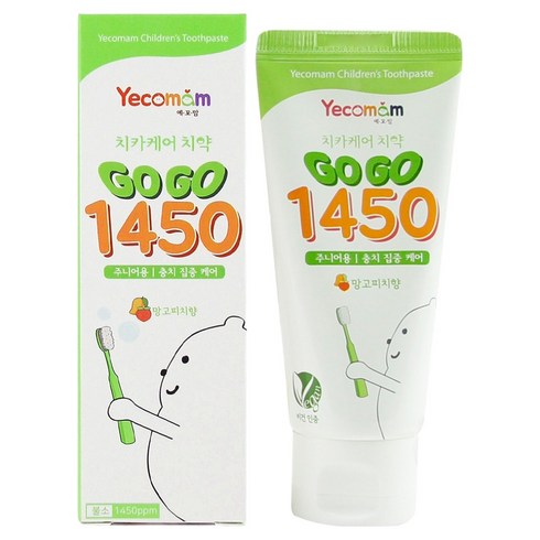 예꼬맘 고불소 1450 어린이 치약, 1개, 60g