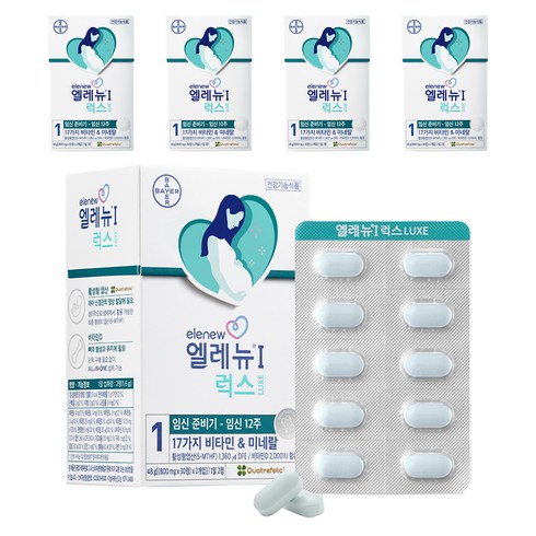 엘레뉴 I 럭스 임산부 비타민, 60정, 5개
