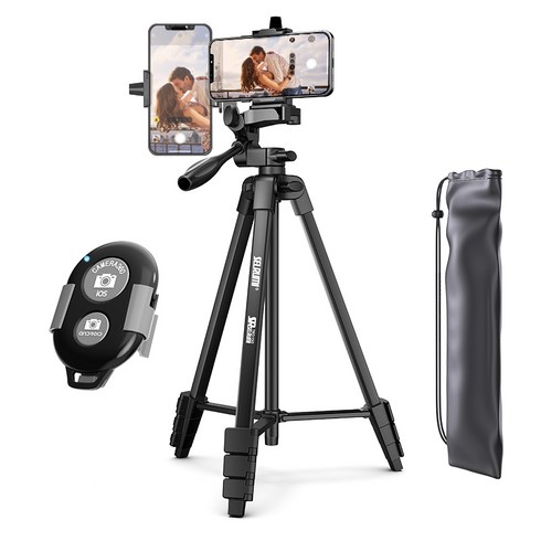 셀루미 136cm 고강성 퍼포먼스 삼각대 + 홀더 + 리모컨 세트, SEL-TRD150A, 삼각대 블랙, 리모컨 블랙, 1개