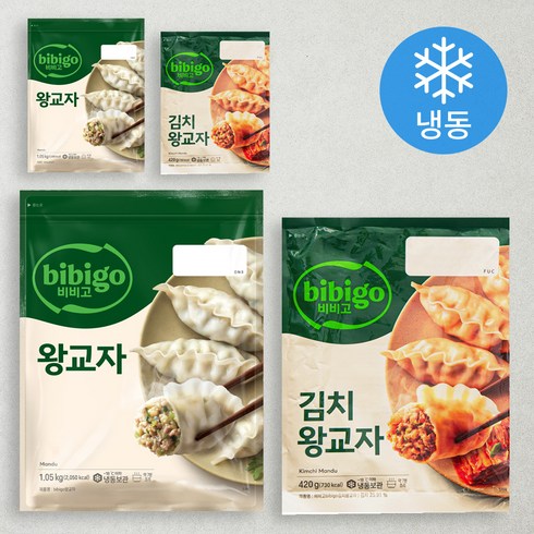 비비고 왕교자 1.05KG 2P + 김치 왕교자 420g 2P (냉동), 2.94kg, 1세트