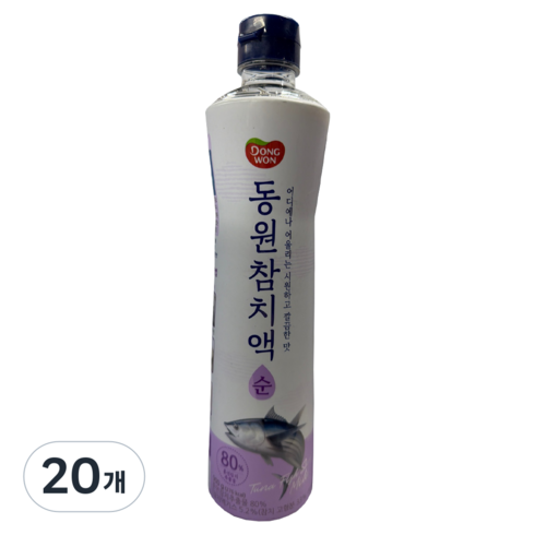 동원 참치액 순, 900g, 20개