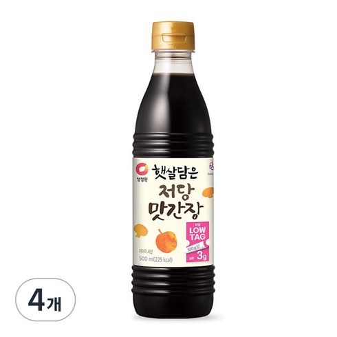 햇살담은 저당 맛간장, 500ml, 4개