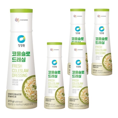 청정원 코울슬로 드레싱, 315g, 5개