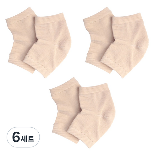 풋인솔 뒤꿈치 보호 양말 양쪽 3켤레 세트, 6세트