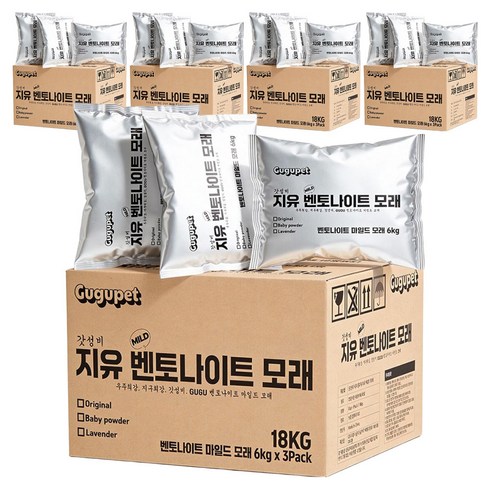 구구펫 고양이 마일드 벤토나이트 모래, 6kg, 15개, 무향