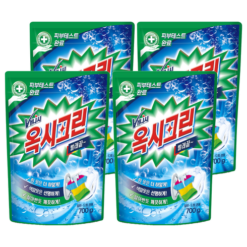 옥시크린 분말형 표백제, 700g, 4개