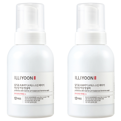 일리윤 프로바이오틱스 스킨 배리어 약산성 여성청결제 버블타입, 300ml, 2개